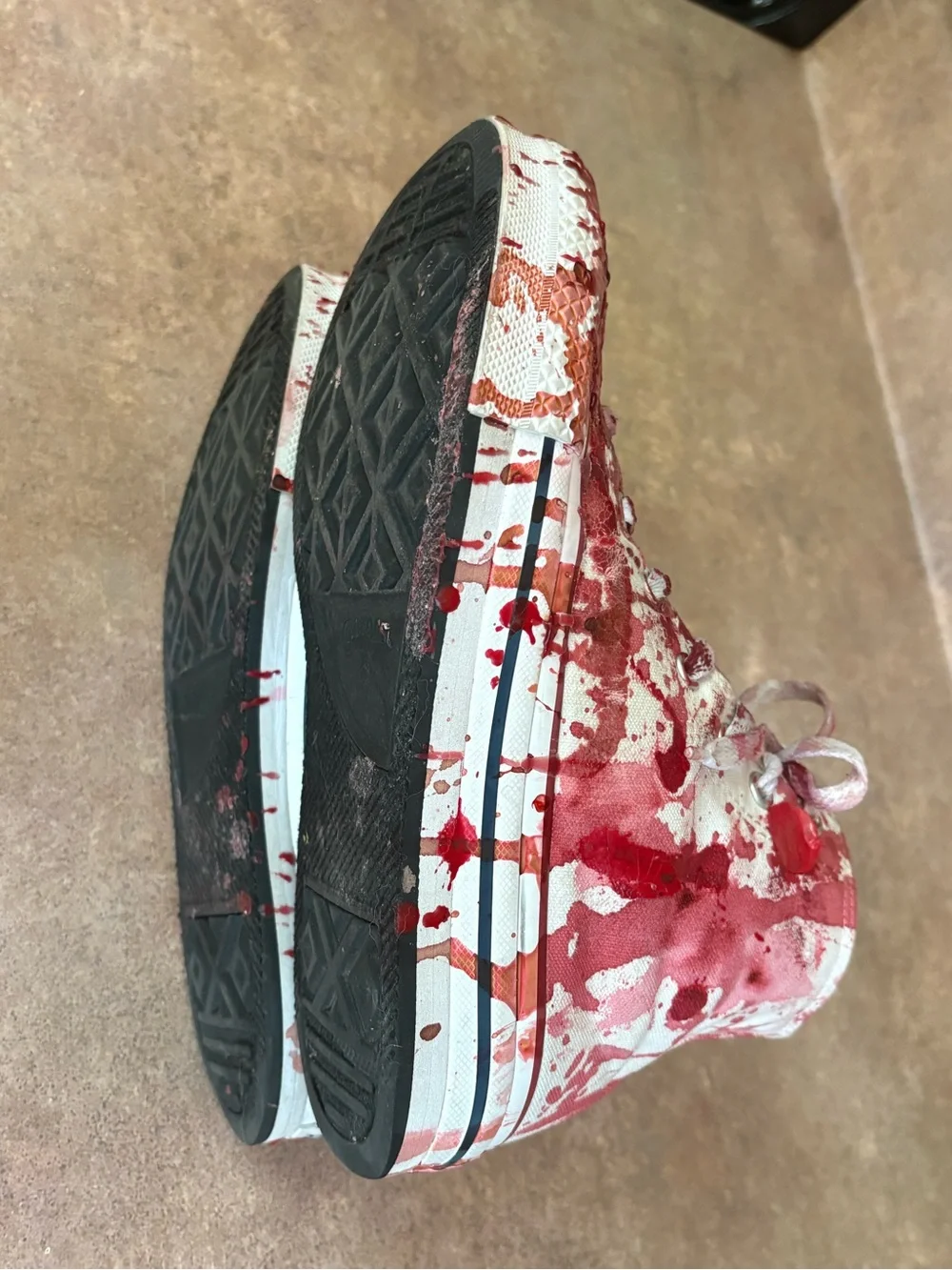 Custom Zombie Converse All Star youth 4.5 Bloody Horror Halloween Costume Shoes